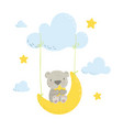 cute flat hand drawn invitation vector image