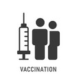 vaccination icon on white background vector image vector image