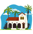 spanish colonial house vector image