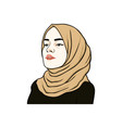 beautiful moslem girl hijab design logo vector image