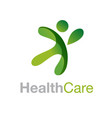 healthy people logo medical design concept vector image