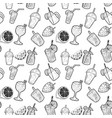 seamless pattern with cocktails and fruits design vector image