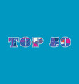 top 50 concept word art vector image vector image