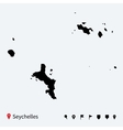 high detailed map of seychelles with navigation vector image vector image