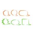 orange and green bubbles for a chat with different vector image