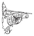 wrought-iron bracket directly vintage engraving vector image
