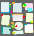 basic rgbnote paper with colorful arrow labels vector image vector image