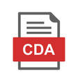cda file document icon vector image vector image
