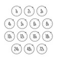 delivery service time icons vector image