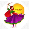 people performing garba dance woman playing vector image vector image