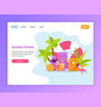 skincare lotion website composition vector image