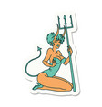 tattoo sticker a pinup devil girl vector image vector image