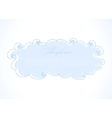 abstract blue cloud frame vector image vector image