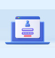 computer and account login password vector image vector image