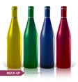 set of bottles wine or cocktail vector image