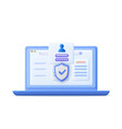 3d login and password concept vector image vector image