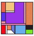 abstract geometric colorful background memphis vector image vector image