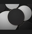 black white and gold abstract circle geometric vector image vector image