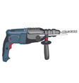 electric drill with steel drill bit isolated vector image
