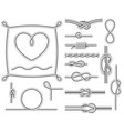 rope frames and knots - borders twists vector image vector image
