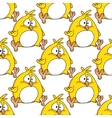 cute little fat yellow easter chicken vector image
