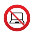 no laptop sign icon notebook pc symbol vector image