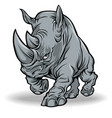 rhino animal strong run vector image