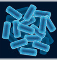 abstract health blue background with microbes vector image