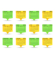 calendar 2013 origami style vector image vector image