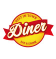 diner vintage sign label retro vector image