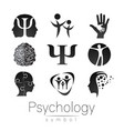 modern sign set of psychology creative style vector image