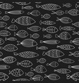 seamless texture with stylized fishes printing vector image vector image