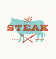 steak cow poster for grill house vector image vector image