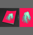 array with dynamic particles sound wave 3d vector image
