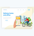 bicycle courier express delivery service vector image