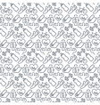 seamless pattern with icons fitness items vector image