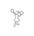 cheerleader sketch icon vector image
