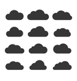clouds silhouettes set on white background vector image vector image