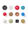 collection realistic multicolored sewing buttons vector image