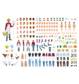 farmer farm or agricultural worker constructor vector image