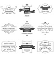set of wedding labels and insignias vector image