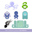 symbols octopus vector image vector image