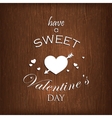 holiday with hearts and arrow on wood background vector image vector image