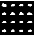 white cloud icon set vector image