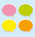 four speech bubbles on light blue background vector image