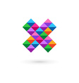 letter x mosaic logo icon design template elements vector image vector image
