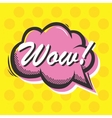 pop art style wow isolated speech bubble vector image