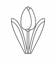 tulip icon outline style vector image vector image