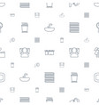 bathroom icons pattern seamless white background vector image vector image