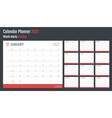 calendar for 2022 starts sunday vector image